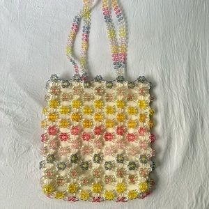 Flower beaded purse